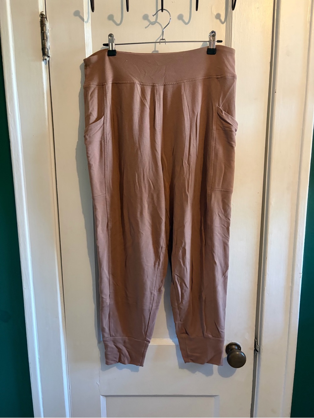 Old Navy Mauve-Taupe Jogger Pants with Pockets